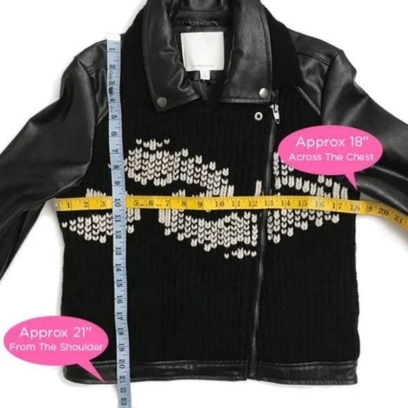 💥HOT ITEM💥 Anthropologie Ett:Twa Sweater Moto Jacket - Picture 14 of 14